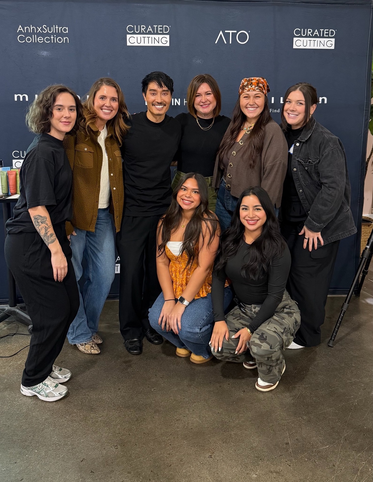 Anh Co Tran with Curated Cutting students in class