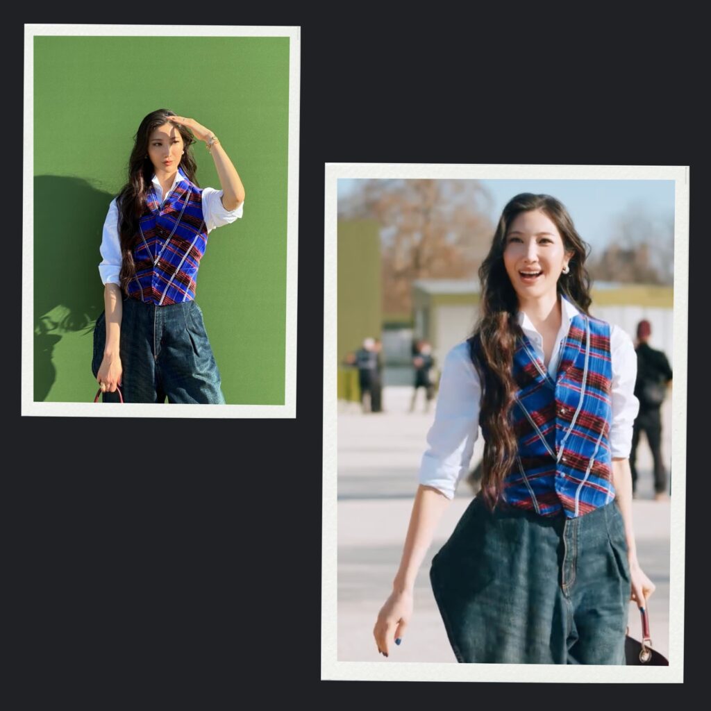 Ejae’s soft goddess waves at the Dior Show during Paris Fashion Week 2026