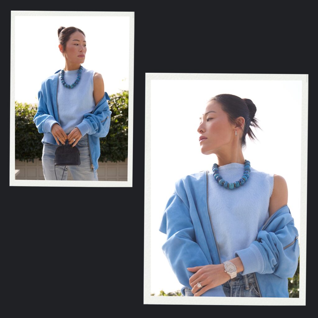 Twisted bun with spiked, piecey ends and soft sideburn pieces.