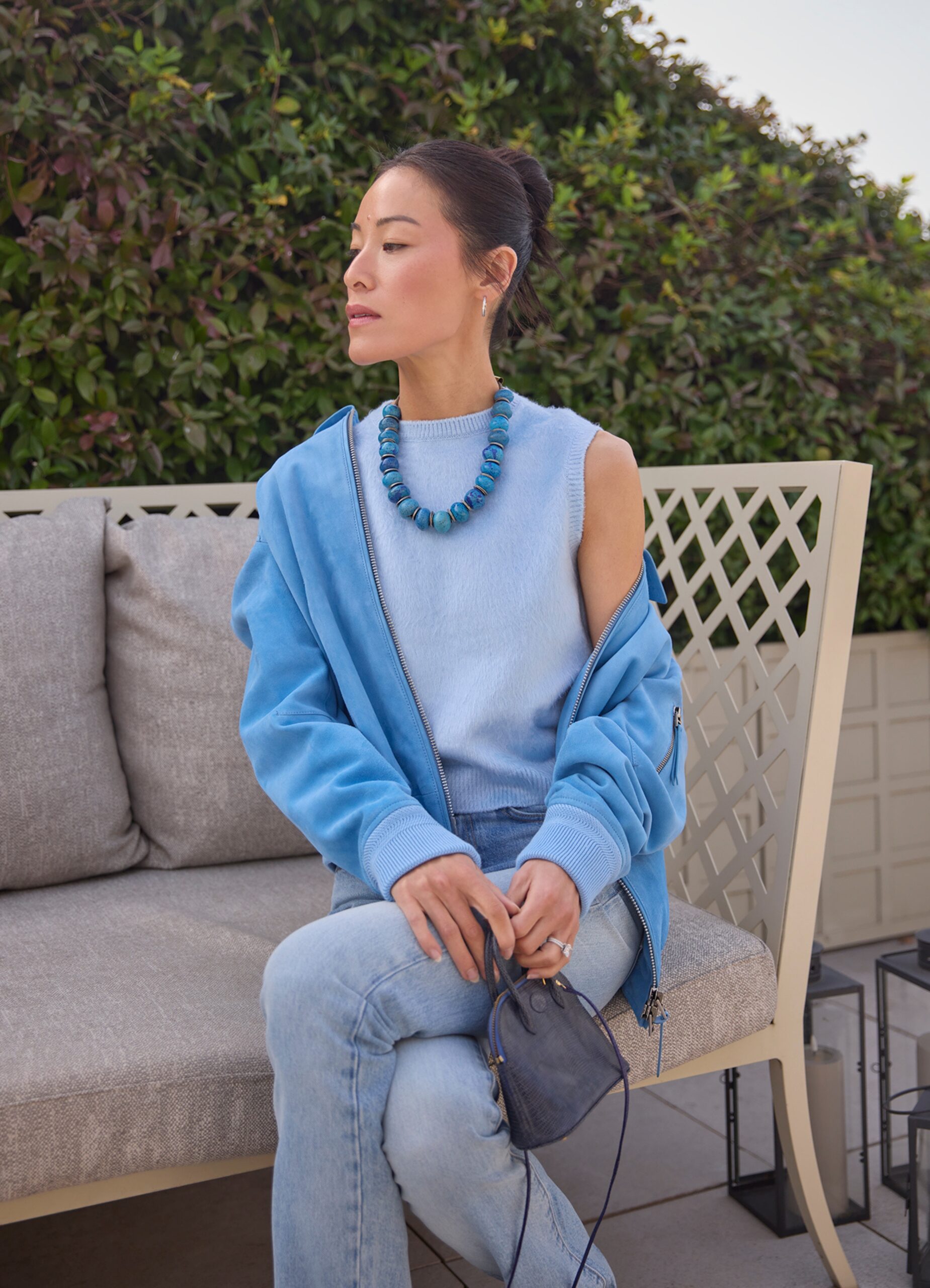 Kristina's spikey updo hairstyle at Tom Ford Paris Fashion Week