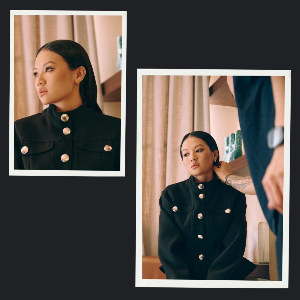 Anh Co Tran styling Paris Fashion Week Sandro runway hairstyle