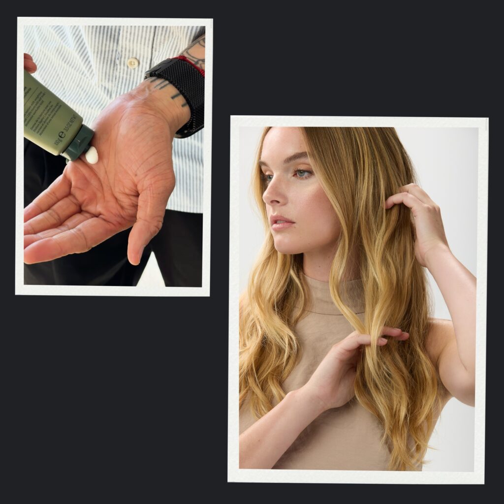 Puff Finishing Paste product texture and application for more body and bounce.