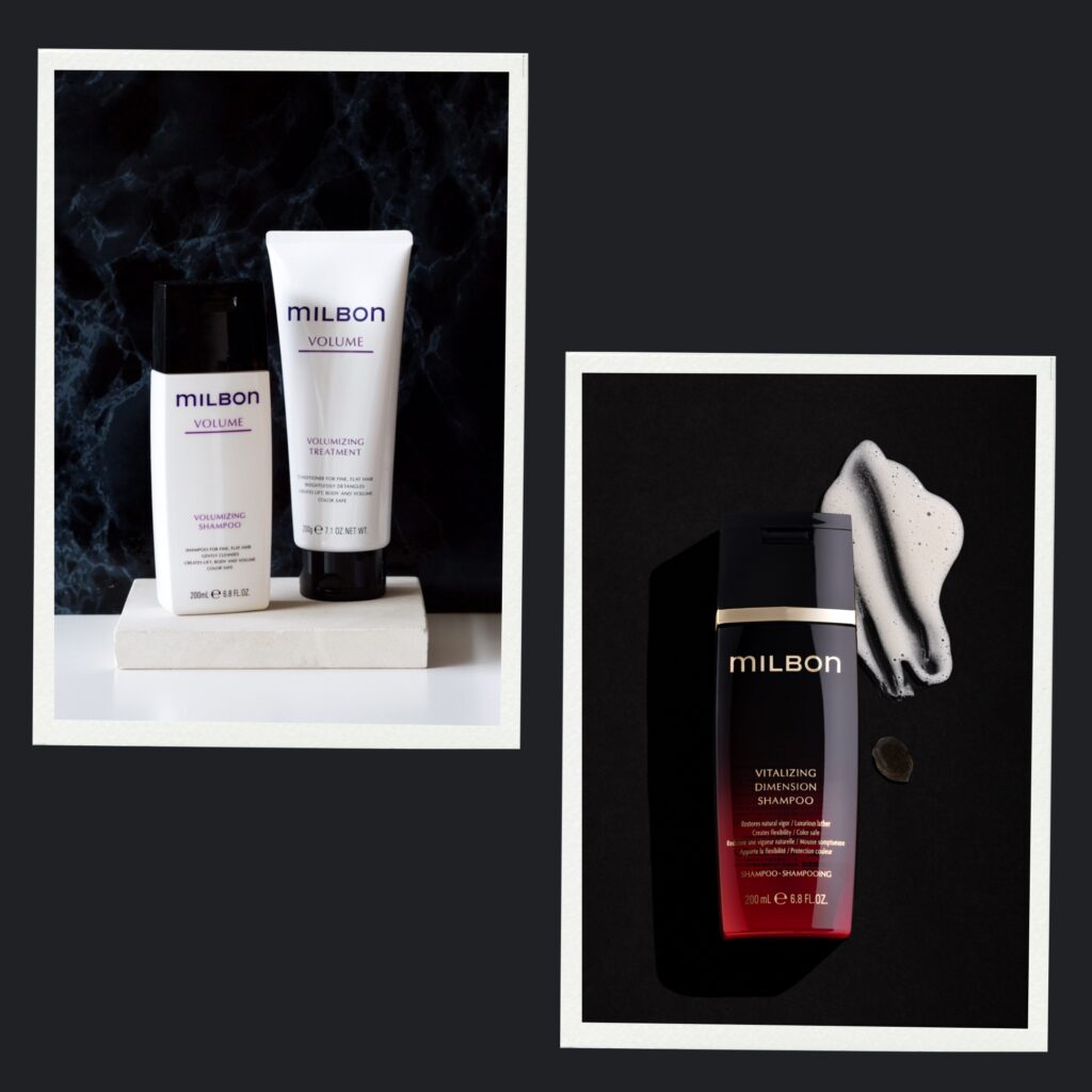 Milbon Volume and Vitalizing Dimension Collections: Shampoo and Treatment