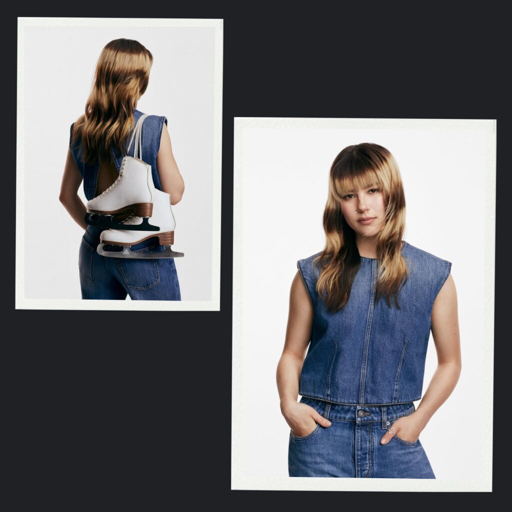 Close-up of Alysa Liu’s soft lived-in waves styled by Anh Co Tran