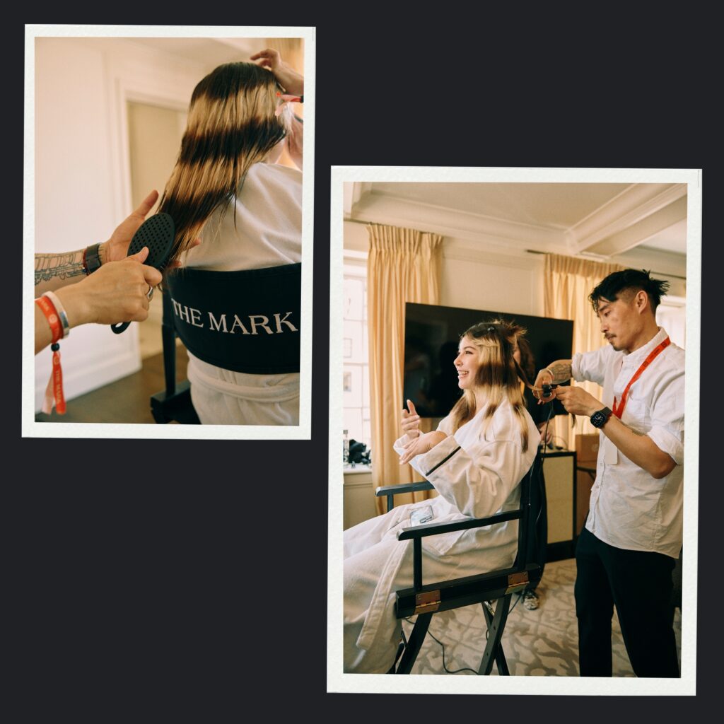 Anh Co Tran styling Alysa Liu’s hair before the Met Gala