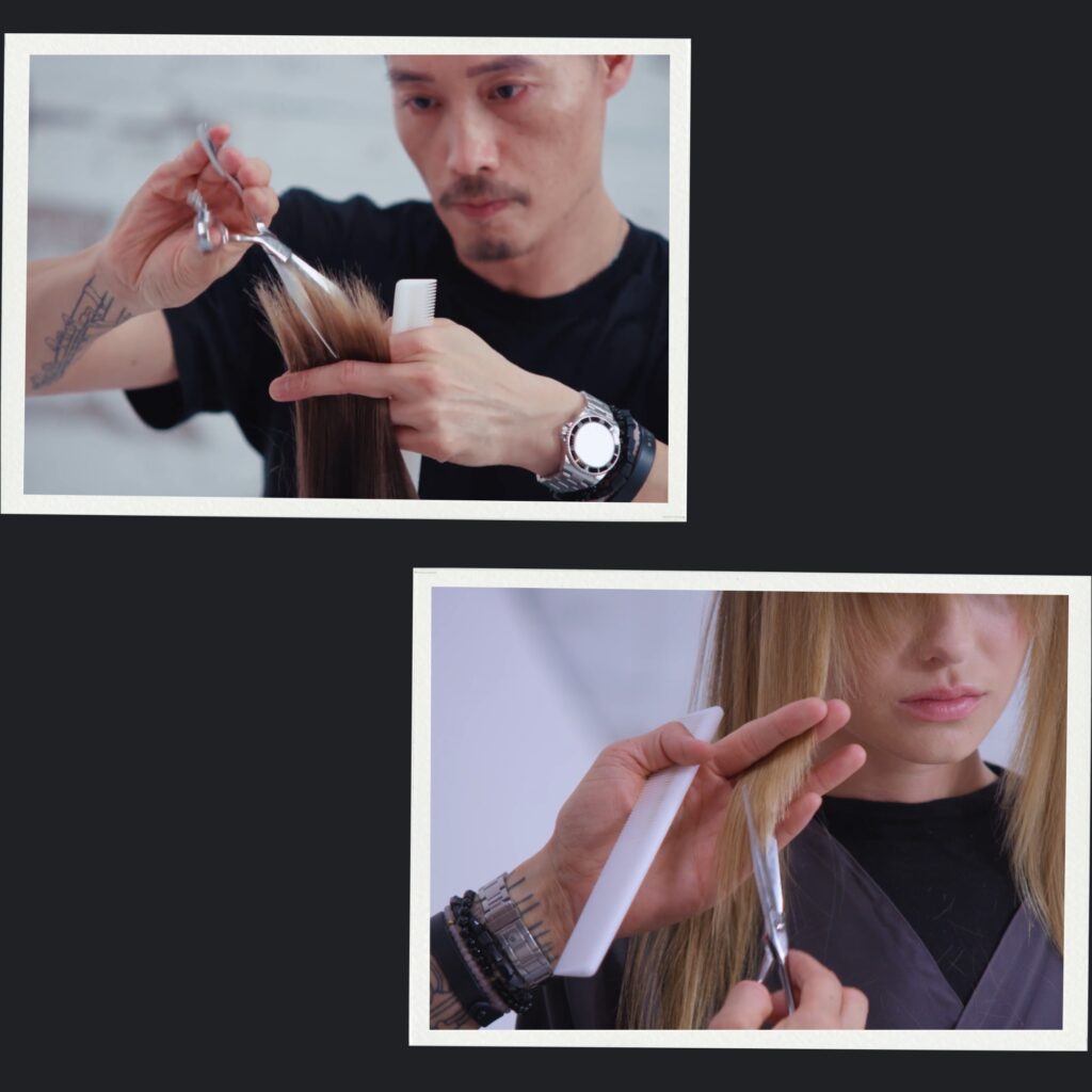 Curated Cutting online haircutting education.