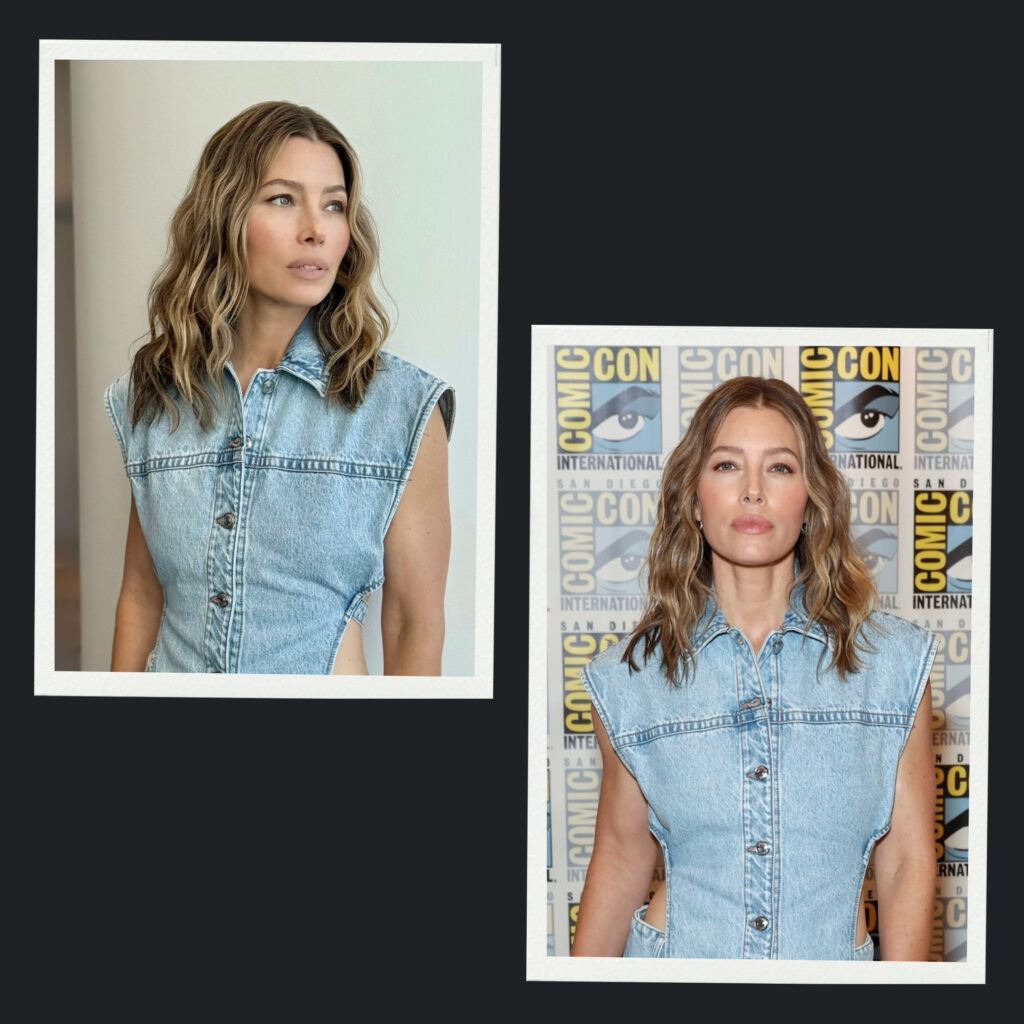Jessica Biel's Nu Waves at 2026 Comic-Con, styled by Anh Co Tran