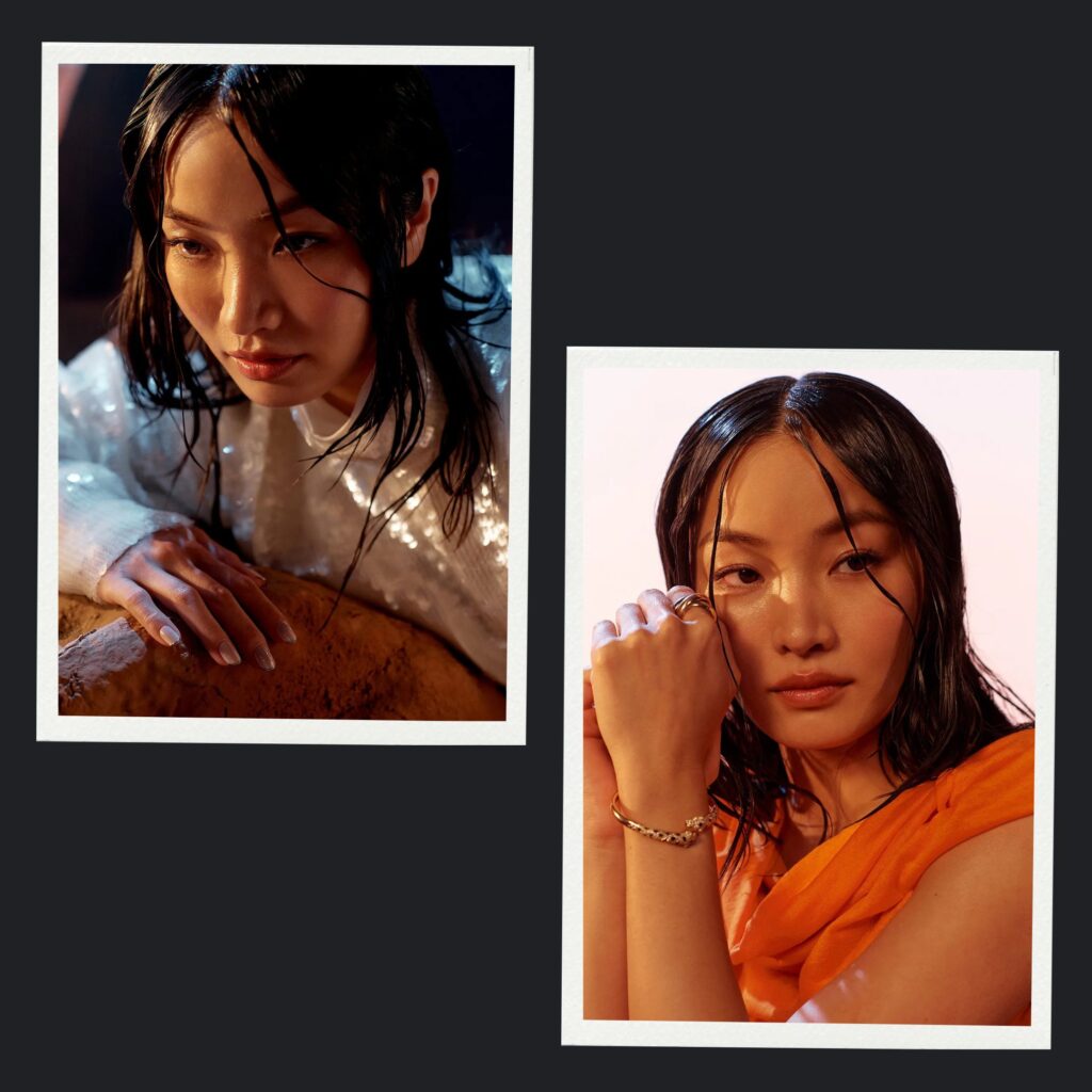Anna Sawai styled for Marie Claire Magazine