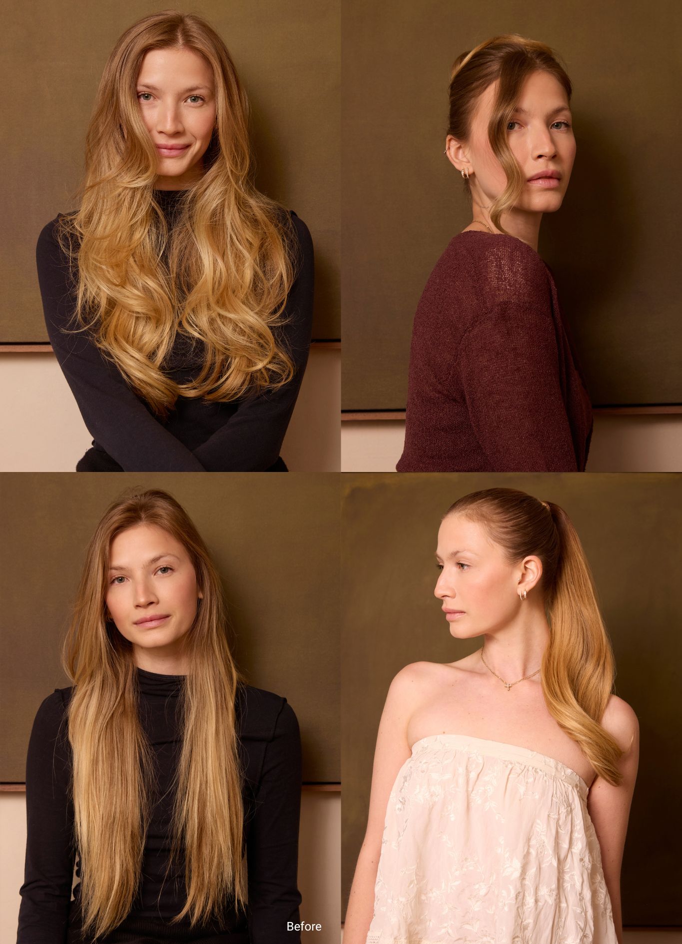 Marine before and styled three ways with the Monochromatic Collection