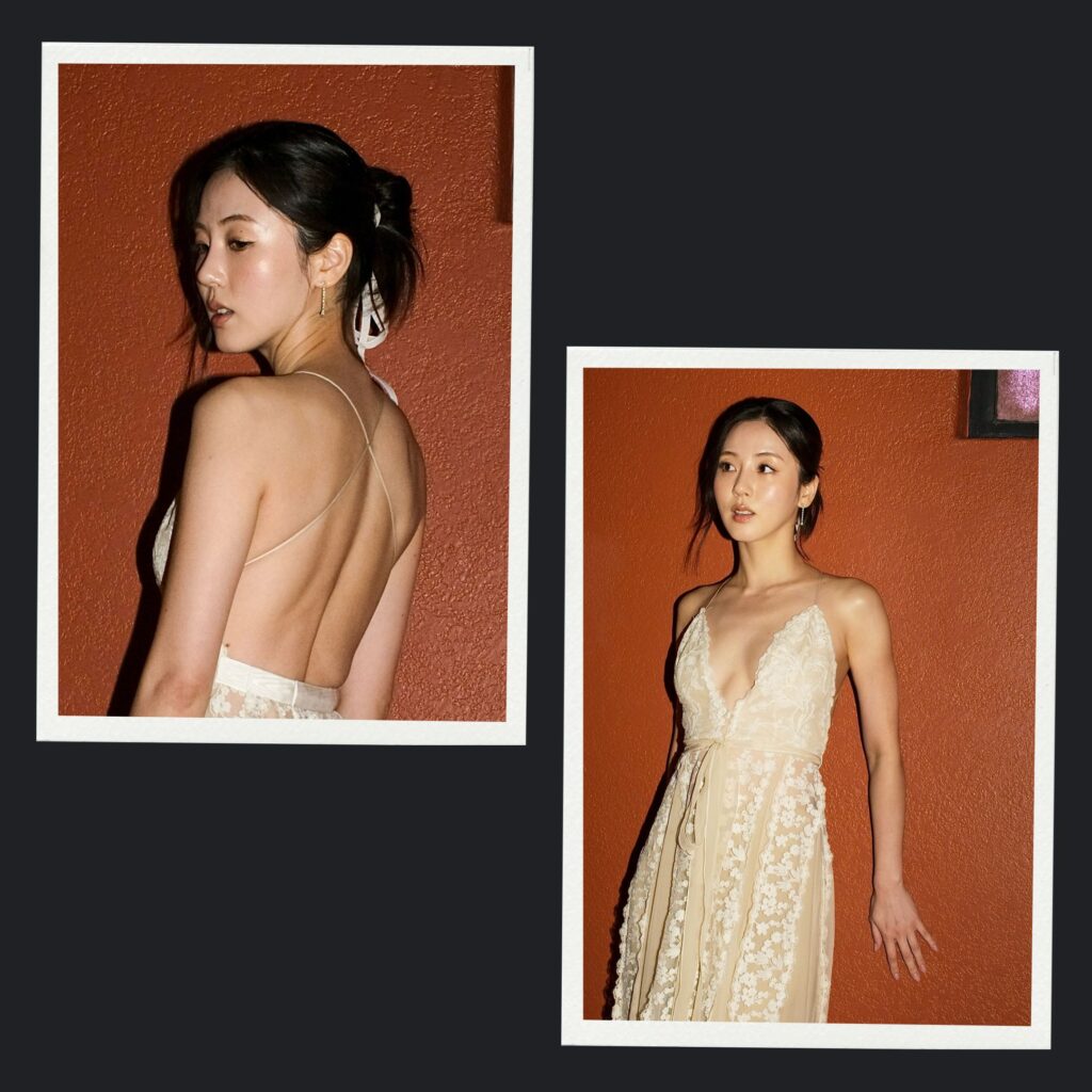 Seoyeon Jang's romantic updo hair for the 2026 Emmy Awards