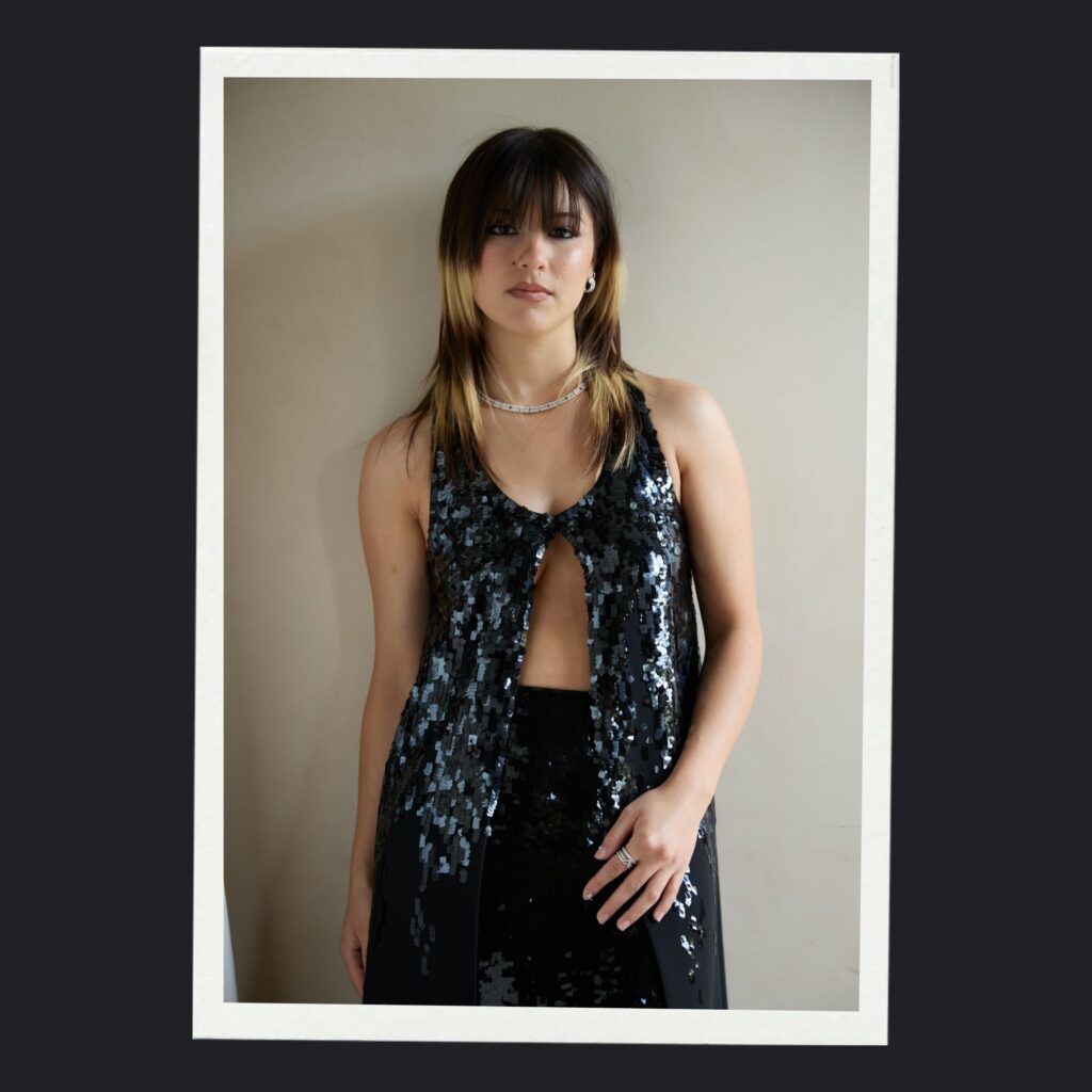Alysa Liu dressed for the Academy Musuem Gala